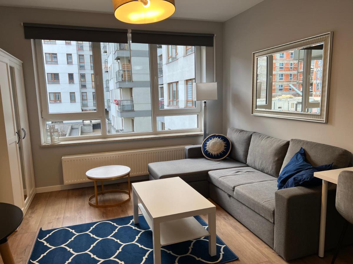 Ferienwohnung Krakowska Blue Studio Free Parking 2 Warschau Exterior foto